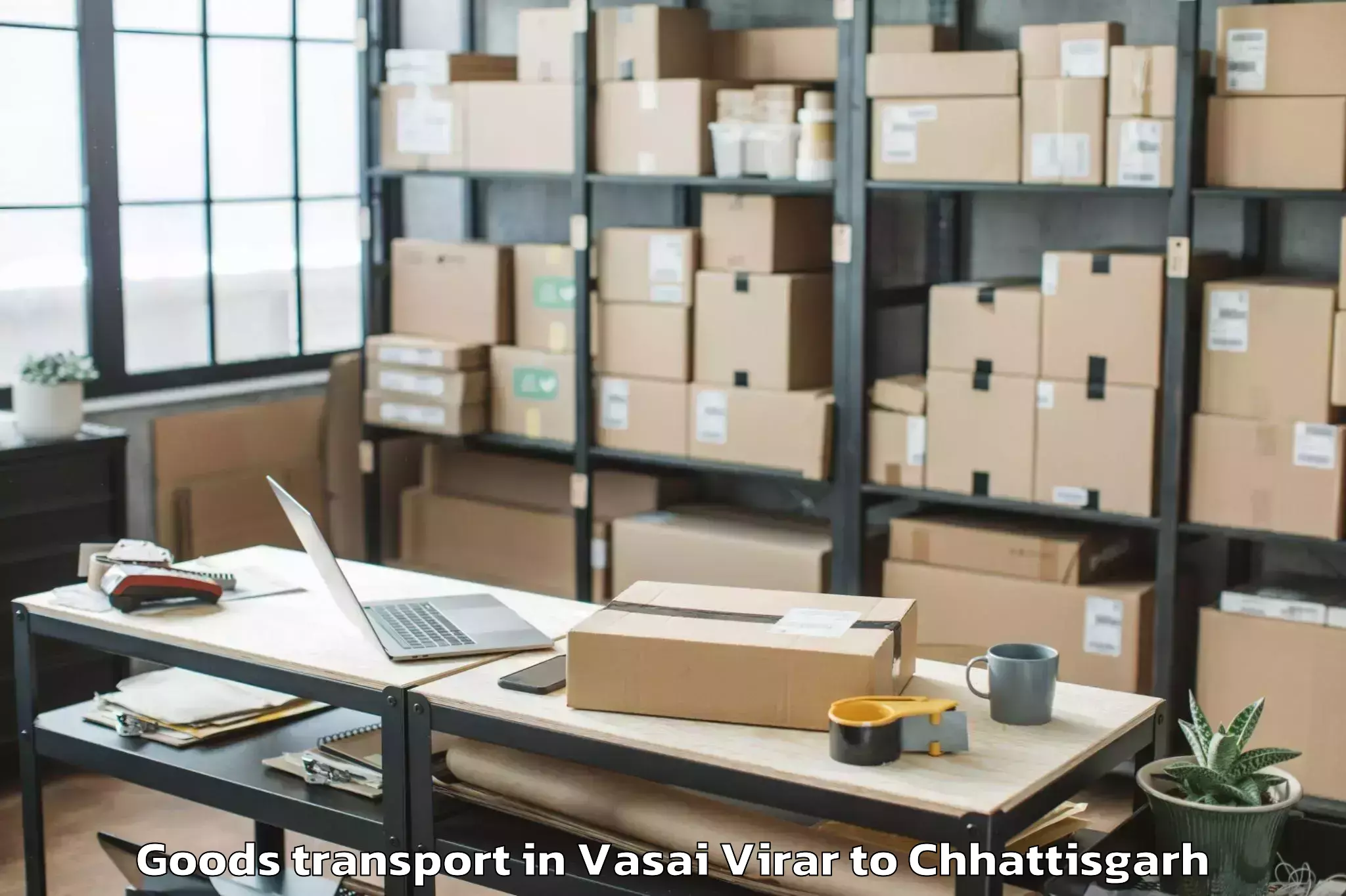 Quality Vasai Virar to Udaipur Dharamjaigarh Goods Transport